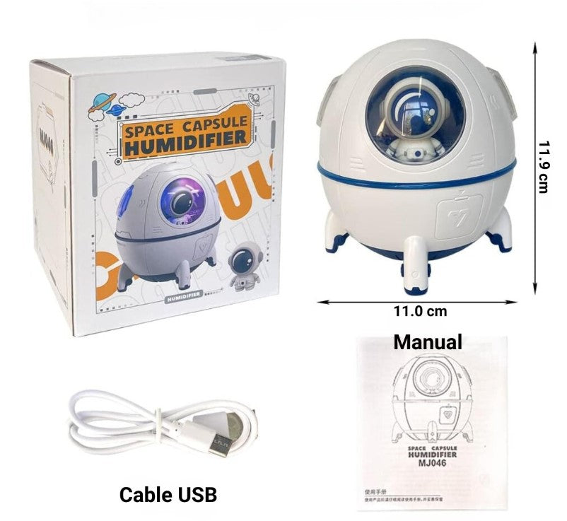Humidificador de capsula espacial con mini Astronauta